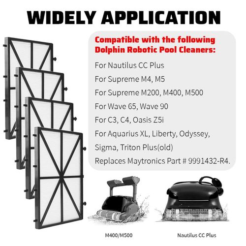 Filtre de remplacement pour robot nettoyeur de piscine Dolphin CC Plus, M200/M400/M500, pice 9991432-R4