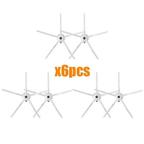 Filtre HEPA pour Xiaomi Roborock S50, S51, S55, S5 Max, brosse principale, vadrouille, brosse latrale, station d'accueil pure, pices d'aspirateur MaxV E25, E35, S60-Side Brush-6pcs