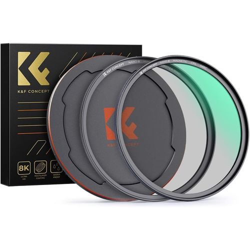 Filtre Polarisant 58mm Cpl Magntique Installer Rapide Avec Bague Base Et Bouchon Devant En Mtal Pour Objectif Appareil Photo