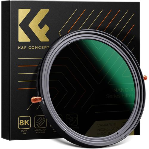Filtre Polarisant 62mm Et Nd Variable Nd2-32 Sans Croix Bleu 2 En 1 Pour Objectif Appareil Photo