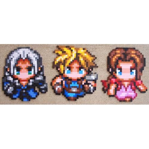 Final Fantasy Vii 7 Sephitroth Cloud Aerith Perler/Hama