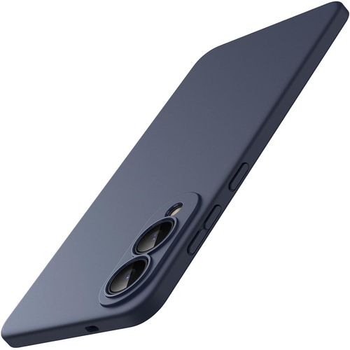 Fine Ajuste Coque Pour Samsung Galaxy S25 Edge, Protection Complte De L'objectif De Camra, Housse tui De Protecteur Fine En Tpu Souple Avec Finition Mat (Bleu Fonc)