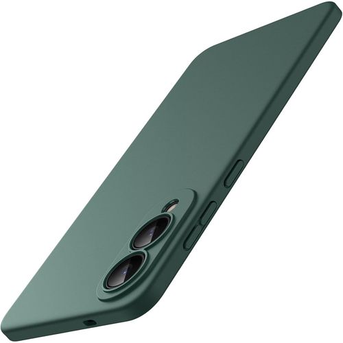 Fine Ajuste Coque Pour Samsung Galaxy S25 Edge, Protection Complte De L'objectif De Camra, Housse tui De Protecteur Fine En Tpu Souple Avec Finition Mat (Vert Nuit)