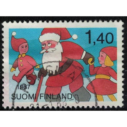 Finlande 1987 Oblitr Used Santa Claus With Christmas Dwarfs Pre Nol Avec Des Lutins Su