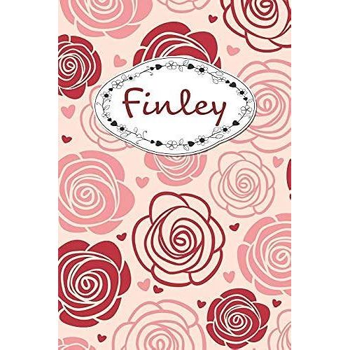 Finley: Personalised Notebook / 120 Pages / Dot Grid / Perfect For Journaling And Writing Notes.   de Notebooks, Rose Cover  Format Broch 