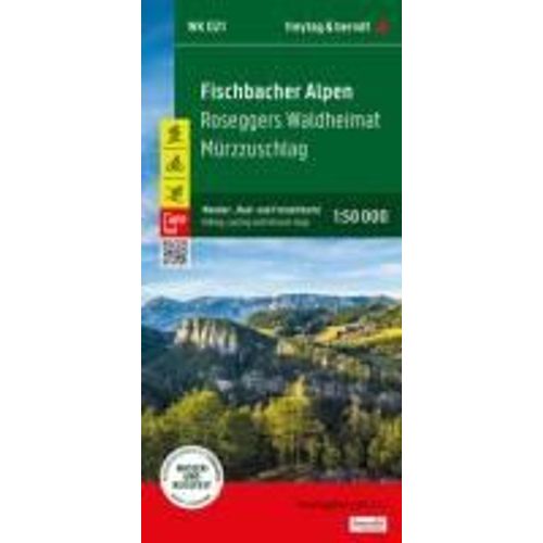 Fischbacher Alpen, Wander-, Rad- Und Freizeitkarte 1:50.000, Freytag & Berndt, Wk 021    Format Carte Plan 