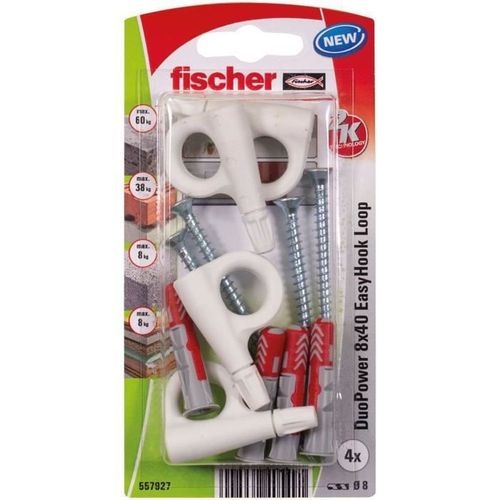 Fischer Duopower 8x40 Easyhook Loop Piton - X4