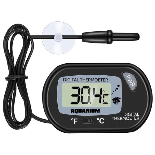 Fish Tank Digital Thermometer Accurate Led Tank Thermometer Aquarium Temperature Measurement Suitable For Fish, Axolotl, Turtle Or Aquatic
