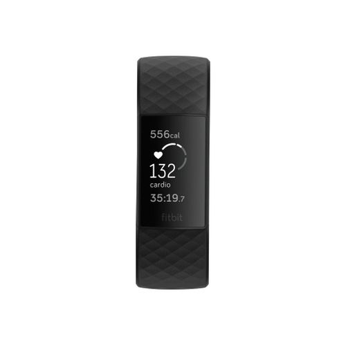Fitbit Charge 4 - Noir - Suivi D'activits Avec Bracelet - lastomre - Noir - Taille Du Poignet : Jusque 247 Mm - Monochrome - Bluetooth