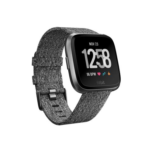 Fitbit Versa - Special Edition - Noir - Montre Connecte Avec Bracelet Tisse - Noir Charbon - Bluetooth, Nfc