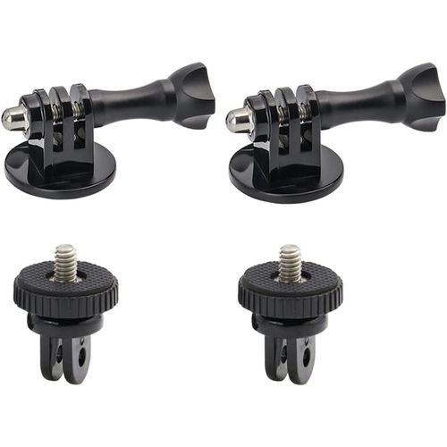 Fixation Adaptateur de Montage sur Trpied (1/4 Vis), Lot De 2 Adaptateur de trpied avec vis MoletE, Compatible avec Gopro Hero 10 9 8 7 6 5, DJI Osmo, Sony et Autres De CamRas d'action