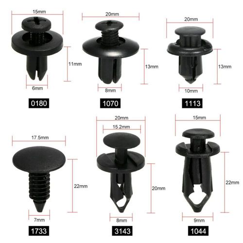 Fixation De Voiture Universelle En Plastique, Clip De Type Poussoir, Retenue De Rivet, Pare-Chocs, Partenaires, Pince De Garde-Boue, Noir, Ensemble De 190 Pices