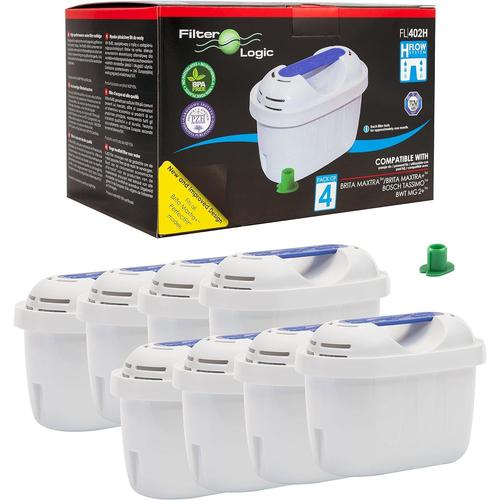 FL402H | Lot de 8 - Cartouche Filtrante compatible avec Brita Maxtra+ Plus Filtre  Eau pour Carafe fill&Enjoy Marella Style Flow