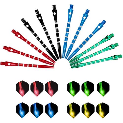 Flechettes Pour Cible Electronique, 12 Flechette Pointe Plastique, Tiges De Flchettes En Mtal Universelles Vols De Flchettes Assortiment Daccessoires De Flchettes Kit De Lancer De Filetage