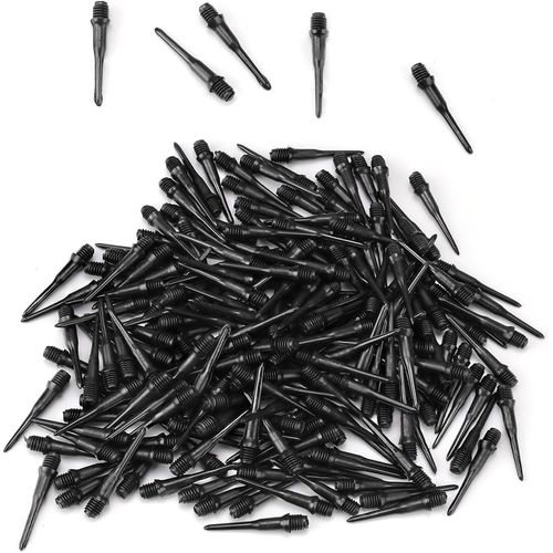 Flechettes Pour Cible Electronique, 200 Pices Flechette Pointe Plastique, Embout De Remplacement Pointe Flchette Souple, Flechettes Pour Cible Electronique (Noir) 0xbit