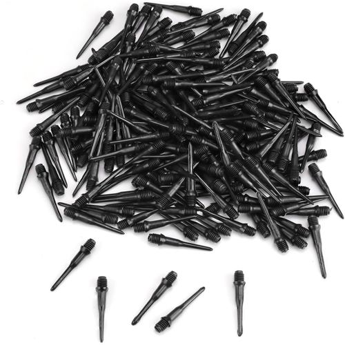 Flechettes Pour Cible Electronique, 200 Pices Noir Flchettes Pointe Plastique, Embout De Remplacement Pointe Flchette Souple, Amliorez Rapidement Pointes Flchettes, Dcouvrez Jeux Flechette