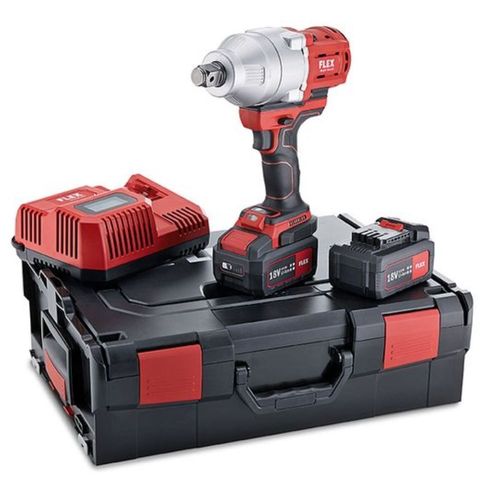 Flex 18v Sans Fil Cl  Chocs / Iw 3.4 18,0 Ec / 5.0 Set / 2x Batterie 5 Ah L-Boxx