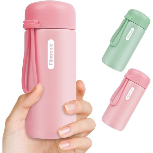 Flintronic Bouteille Isotherme, 150ml Mini Gourde Isotherme En Acier Inoxydable, Bouteille D'eau Acier Inoxydable  Double Paroi, Etanche, , Sans Bpa, Pour Running, cole, Bureau - Rose