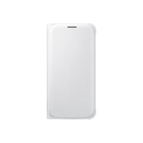 Samsung Flip Wallet Ef-Wg920p - tui  Rabat Pour Tlphone Portable - Polyurthane - Blanc - Pour Galaxy S6