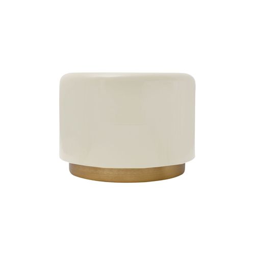 Floraya - Tabouret Rond Design Artisse - 51,5x51,5x43 Cm - Ivoire