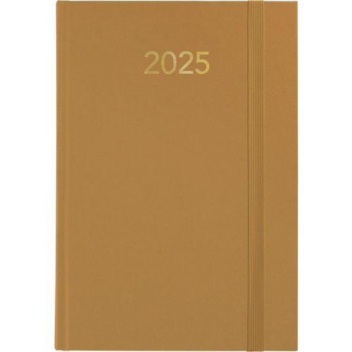 Florence Agenda Annuel 2025 1 Jour Par Page Bronze 14,5 X 21 Cm Couverture Rembourre Vinyle Fermeture Verticale Point De Lecture Annuel Idal Pour Organisation Au Bureau.[Y628]