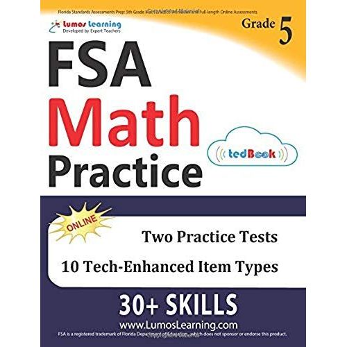 Florida Standards Assessments Prep 4th Grade Math Practice Workbook