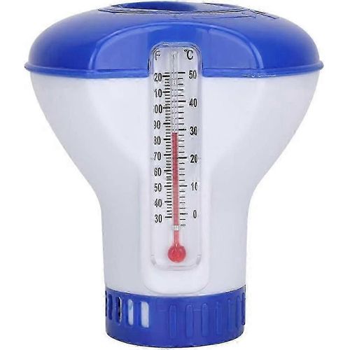 Flotteur De Chlore De Piscine Pour Pastilles De Chlore, Diffuseur De Chlore Flottant Avec Thermomtre DEau De Piscine, Flotteur De Pastille De Chlore De Piscine Durable, Sui