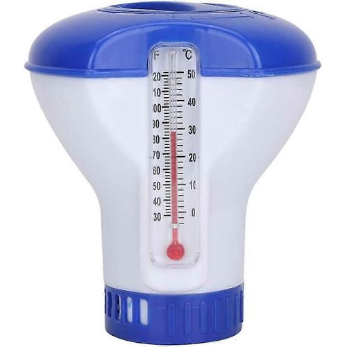 Flotteur De Chlore De Piscine Pour Pastilles De Chlore, Diffuseur De Chlore Flottant Avec Thermomtre DEau De Piscine, Flotteur De Pastille De Chlore De Piscine Durable, Sui