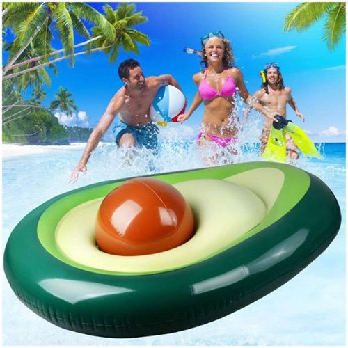 Flotteur De Piscine Gonflable En Forme D'avocat Avec Ballon - Amusant Pour Adultes Et Enfants !