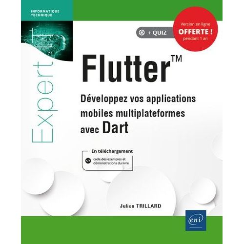 Flutter - Dveloppez Vos Applications Mobiles Multiplateformes Avec Dart   de Trillard Julien  Format Beau livre 