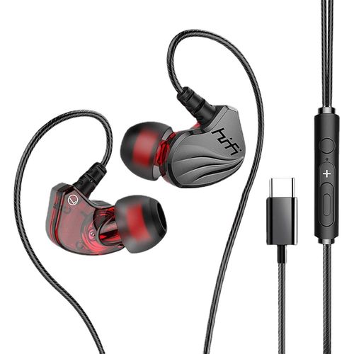 Fly couteurs Usb De Type C,couteurs Filaires - couteurs De Type C  Rduction De Bruit Running Workout Headset  Suppression De Bruit