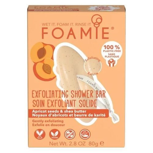 Foamie Soin Lavant 2 En 1 Solide Exfoliant Noyau D'abricot & Beurre De Karit 80g
