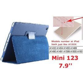 3 ou 4 dApple Porte-feuille Dessin coloré En cuir Avec pied Coque de protection Mokase pour iPad mini 2 