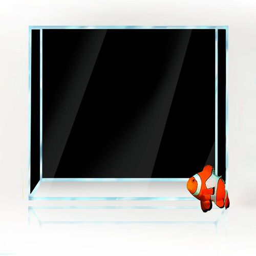 Fond Carr Pour Aquarium,Blanc,Jaune,Vert,Bleu,Noir,Dgrad,Impression Simple,Papier Peint,Dcorations D'arrire-Plan Pour Aquarium,Pvc - Type Black-50x50cm 20x20in