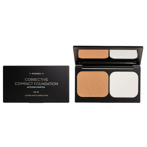 Fond De Teint Compact Correcteur, Charbon Actif Spf20, Teinte 3, 30ml - Korres - Fond De Teint