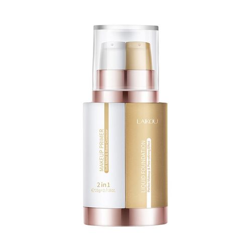 Fond De Teint Liquide Et Primaire De Maquillage Multi-Effets, Correcteur, Hydratant, Lger, Respirant, Durable, Contrle De L'huile, 25g X 2