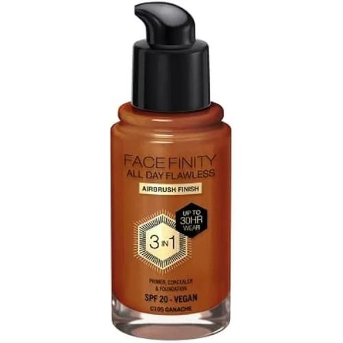 Fond De Teint - Max Factor - Facefinity All Day Flawless - Teinte C105-Ganache - 30 Ml - Tous Types De Peau