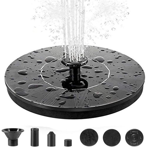Fontaine  Eau Solaire De 1,4 W Avec 6 Buses,Pompe  Eau Solaire Pour Fontaine,Piscine,Bain D'oiseaux,Dcoration De Jardin,Cyclisme D'eau.[Y322]