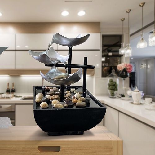 Fontaine de relaxation Silver Springs Cascade éclairée, pierres