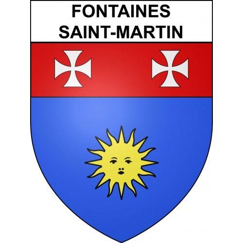 Fontaines-Saint-Martin 69 Ville Sticker Blason cusson Autocollant Adhsif - Taille : 17 Cm