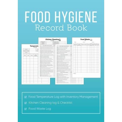 Food Hygiene Record Book Food Temperature Log Book With Inventory