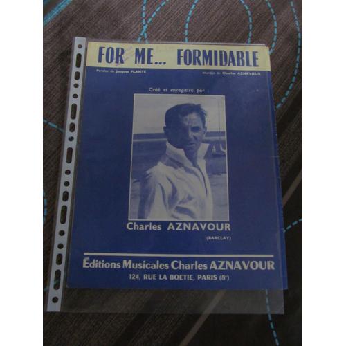 For Me ... Formidable Charles Aznavour