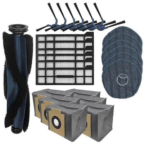 For X10 Pro Omni Robot Vacuum Replacement Parts Roller Brush Side Brush Filter Element Mop Dust Bag