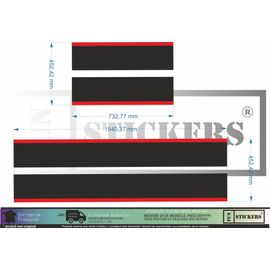 Ford Transit Custom Bandes Capot Hayon Kit Décoration Sticker