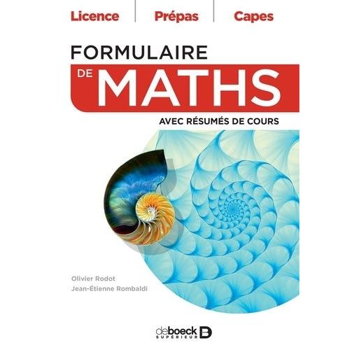 Formulaire De Maths - Avec Rsums De Cours    Format Beau livre 