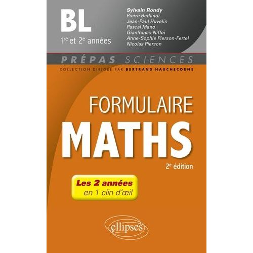 Formulaire Maths Bl 1re Et 2e Annes    Format Poche 