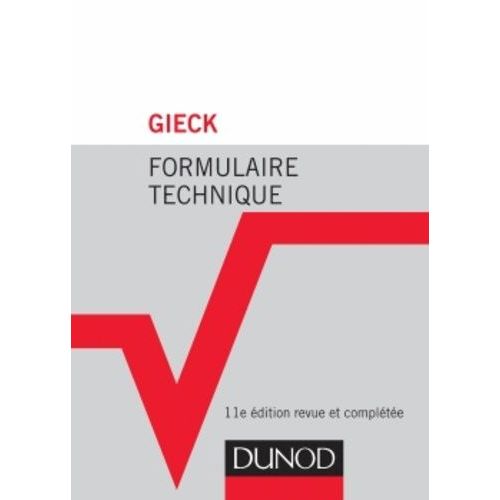 Formulaire Technique   de Gieck Kurt  Format Poche 