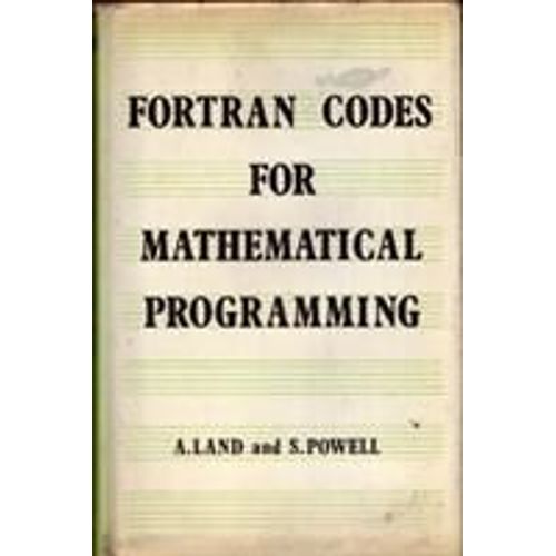 Fortran Codes For Mathematical Programming   de A.H. Land  Format Reli 