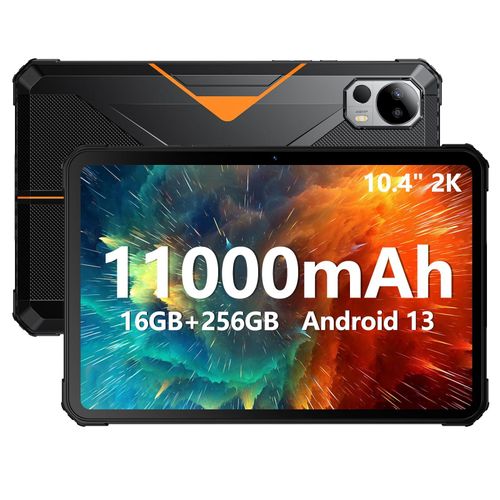 FOSSiBOT DT1 Tablettes Incassable,11000mAh,10.4'' ,16Go+ 256Go Orange