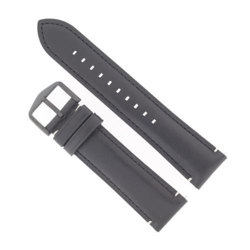 Fossil - Bracelet Montre Fossile Lb-Me3138 Bracelet Remplacement Me3138 Cuir 22 Mm Noir Rf 68235